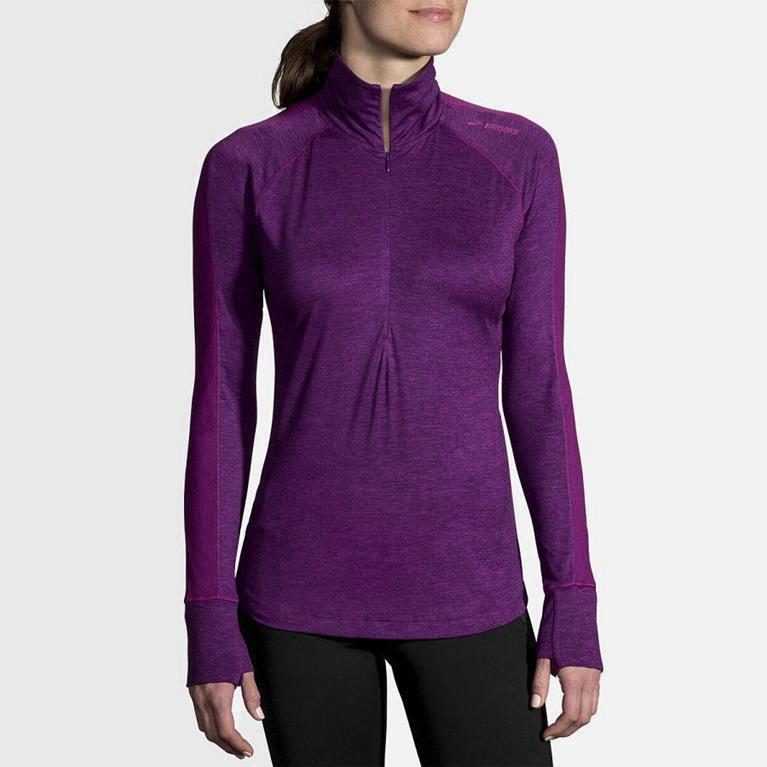 Brooks Dash Half Zip Löparjackor Dam 195237-OGN Lila